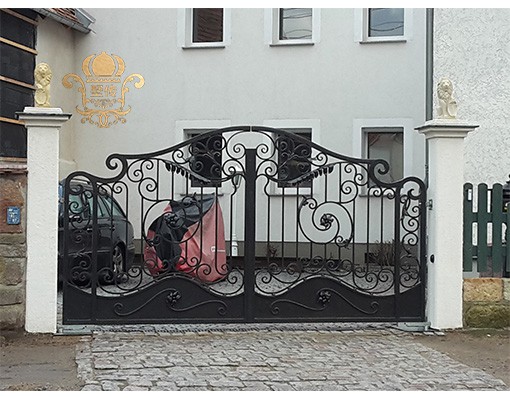 Hand wrought iron gates