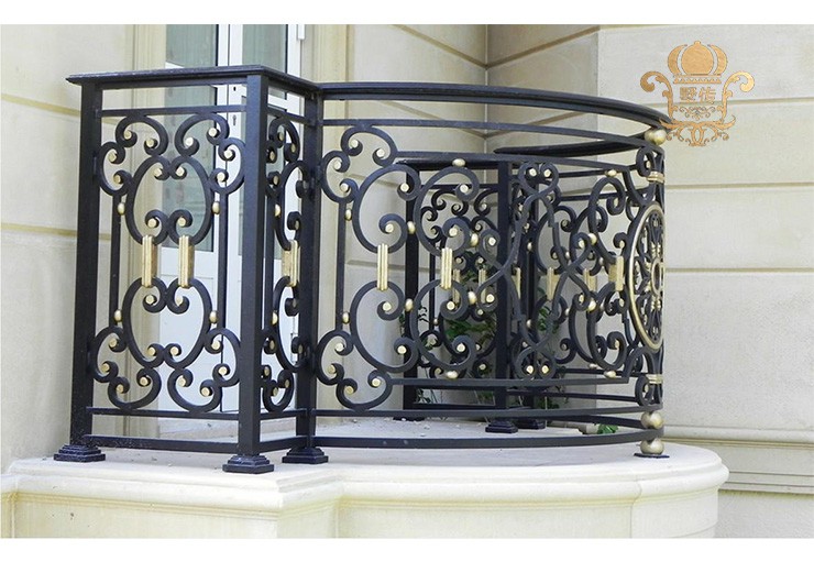 Hand forged steel balcony