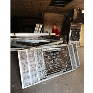 wrought iron double doors