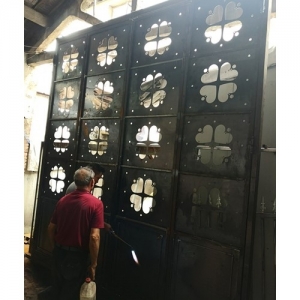 steel 2 x bifold doors  glass doors 3