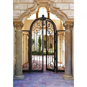 hand forged wrought iron gates with motor1