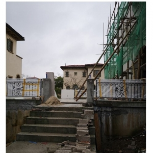 hand forged wrought iron balcony fence