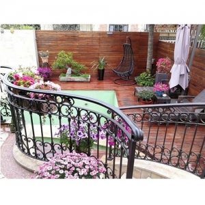 wrought iron balcony installed