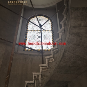 wrought iron glass windows