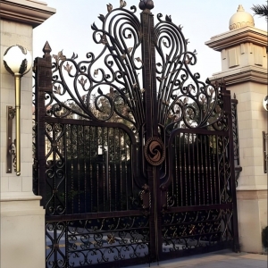Villa Fancy Sliding Swing Wrought Iron Gates China