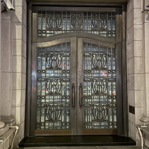 Classic Wrought Iron Door Cast Iron French Glass Door China