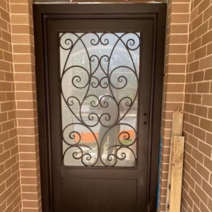 Exterior Wrought Iron Pivot Door Modern Entry Glass Doors China