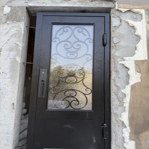 French Door Steel Door Elegant Wrought Iron Entry Door China for Villa