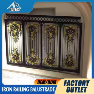 Hand Forged China Wrought Iron Railing Balustrade Balcony Design
