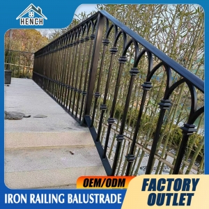Luxury Wrought Iron Balcony Railing/modern Design Terrace Balustrade/wrought Iron Porch China Design For Australia Home