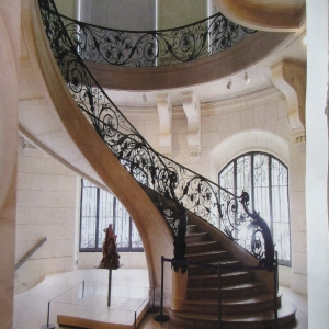 Fancy Wrought Iron Railing Indoor Balustrade Balcony for Curved Staircase China Design For Austrlia Villa