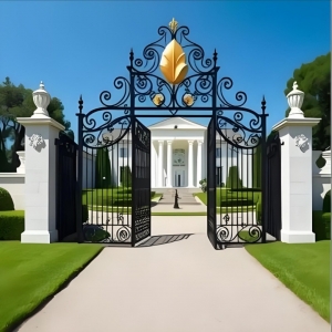 Wrought Iron Fence Decoration Australia Villa Apartments Waterproof Iron Gate China