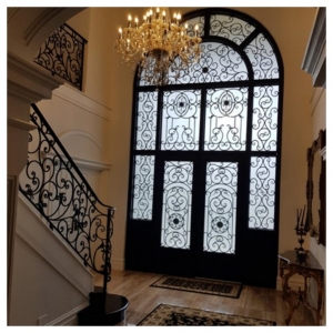 Wholesale Luxury Glass Open Wrought Iron Door Design China For Sale