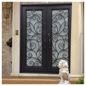 Pop Kick Panel Customized Wrought Iron Doors China Design