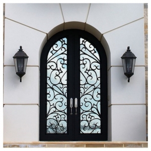 Classic Design Wrought Iron Door Design China For Sale