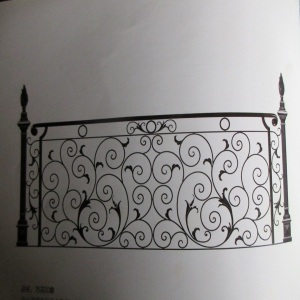 Luxury Wrought Iron Railing European Carved Balcony Villa Indoor Staircase Balustrades China Design For Sale