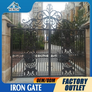 Luxury Custom Wrought Iron Gate Outdoor Metal Gate for High End Villa