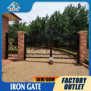 European Design 7ftx20ft Australia Style Modern Wrought Iron Security Gates China for Yard Fence Corrosion Resistant Safety Fencing