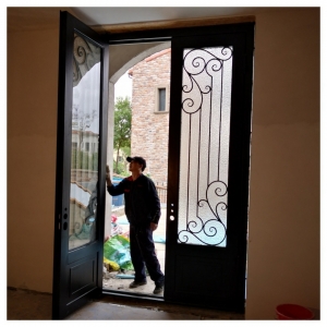  6ft x10 ft Wrought Iron Front Entry Door China Design Wrought Iron Double Entrance Door