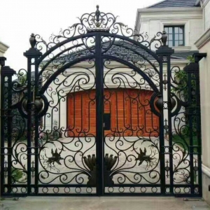 Wholesale Wrought Iron Doors Classic Artistic Heavy Duty Wrought Iron Driveway Main Gate China