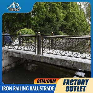 Outdoor Wrought Iron Railing Balcony Stair Outdoor Metal Railing for Garden Terrace Deck and Balcony China