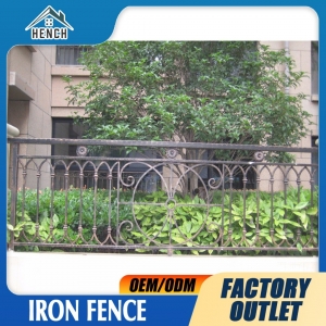 Black 6ft X 8ft Wrought Iron Fence Security Fence Easy-to-Assemble Outdoor Steel Picket Sale China Design