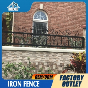 Fancy Garden Welded Steel Metal Spear 6ftx8ft Wrought Iron Fence China Design For Australia