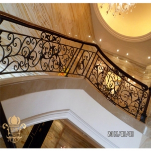 Home Villa Wrought Iron Stair Railing Exterior Balustrades & Handrails China Design