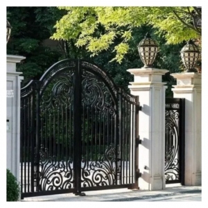 Wrought Steel Iron Fence Gate Double Swing Steel Slidling Gate Single Swing Driveway Garden Gate China For Sale