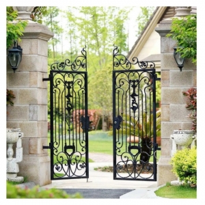 Metal Wrought Iron Fence Sliding Gate for Garden/Farm/Door/Industrial/Cattle