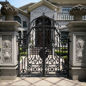 Wrought Iron Gate Luxury Heavy Duty Hand Forged Iron Security Gates China