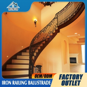 Home Wrought Iron Balustrade with Minimalist Modern Design Easy Installation Horizontal Railing for Stairs Decks Balcony China Design