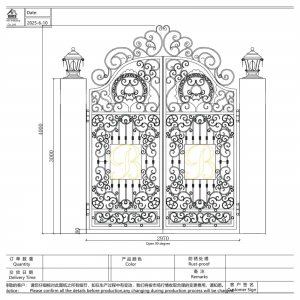 Luxury Decorative Galvanized Steel Fence Railing Handrail Wrought Iron Gate For Australia Home