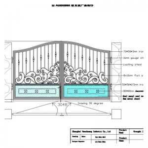Fancy Luxury Patio Power Coated Fence Railing Handrail Wrought Iron Gates Design Australia