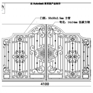 Wrought Iron Gate Aluminum Privacy Security Sliding Door Anti-Rust Gate for Driveway Entry House Villa Entrance Australia House