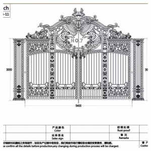 Modern Design Wrought Iron Gates for Garden For Australia Home