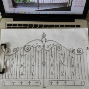 China Fancy Wrought Iron Gates Aluminum Driveway Gate Designs