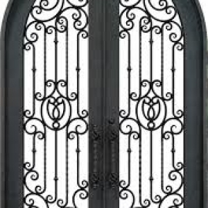 China Front Wrought Iron Double Doors