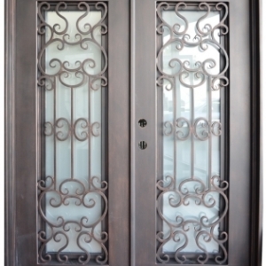 China Aluminum Casting Expolision Bullet Proof Security Metal Wrought Iron Entrance Door