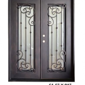 China Wrought Iron Double Entry Doors Used Wrought Iron Safety Door Gate Windows Design
