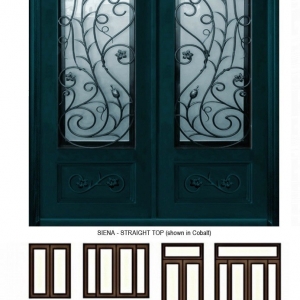 China luxury wrought iron doors steel french door