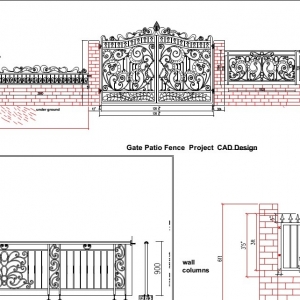 China Luxury Wrought Iron Aluminum Double Fence Gate ,6FT H x 10FT W Outdoor Driveway Gates 