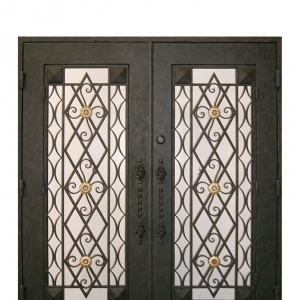 China Luxury Hand Forged Wrought Iron Door