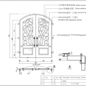 Hench Wrought Iron Door CAD Design