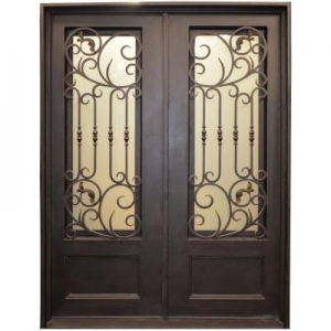 China Steel Windows Doors Manufacturers Custom Design Wrought Iron Door